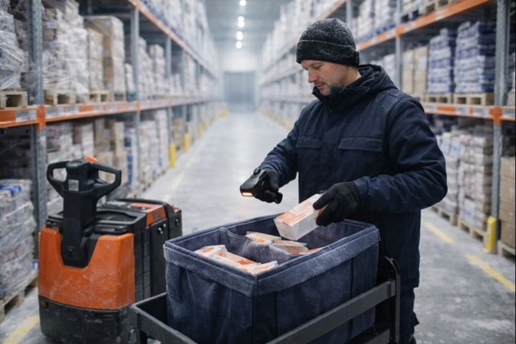 Prekių surinkėjas (-a) šaldiklyje