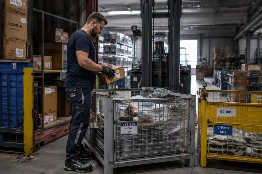 Prekių surinkėjas (-a) automobilio detalių sandėlyje | Belgija
